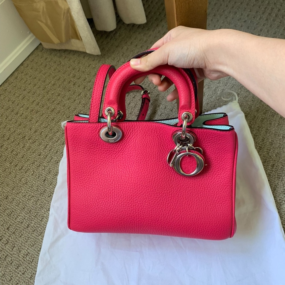 Authentic Mini Diorissimo Pink Leather Handbag